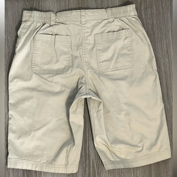 Khaki High Waist Bermuda Shorts - Picture 3 of 3